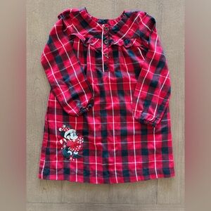 Disney Kids Plaid Nightgown - Red and Black